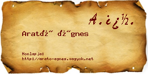 Arató Ágnes névjegykártya